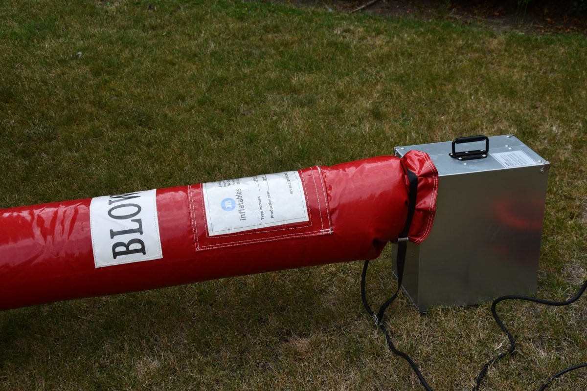 Blower en geaarde kabelhaspel