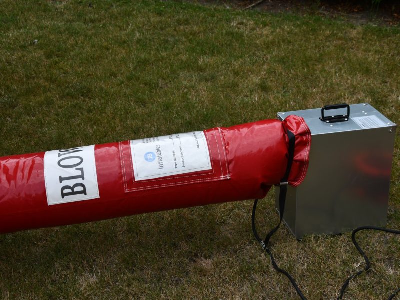 Blower en geaarde kabelhaspel